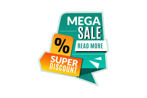 Download Mega Sale Tag. Super Discount Promotiona - Promotion Collection