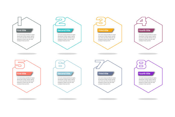 Download Infographic Template with Numbers 8 - Graphic Collection
