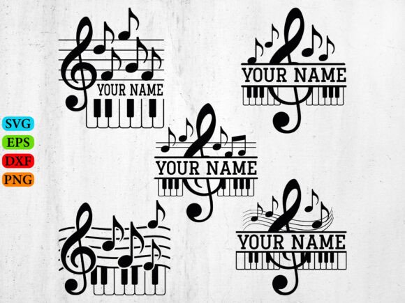 Download Music Monogram SVG, Treble Clef Piano - Treble Collection