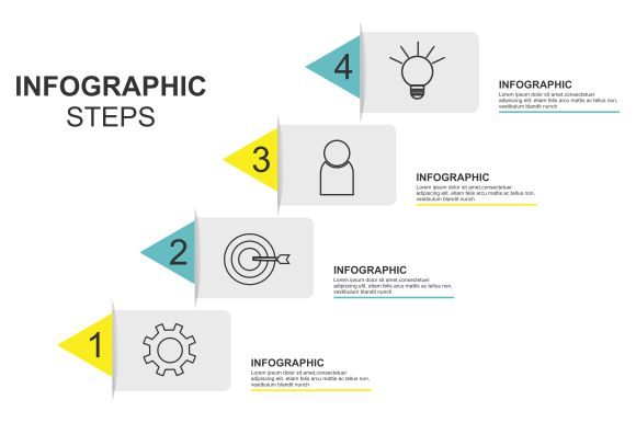 Download Isometric Infographics Steps Background - Graphic Collection